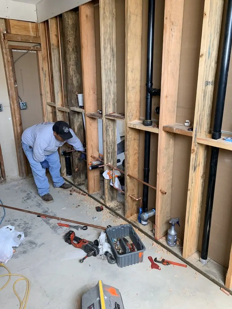 Commercial rough-in plumbing for Gas Line Repair in Spring Valley